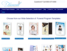 Tablet Screenshot of funeralprogram-template.com